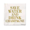 Bloomingville Servilletas Save Water, Set De 20