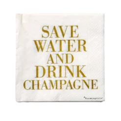 Bloomingville Servilletas Save Water, Set De 20