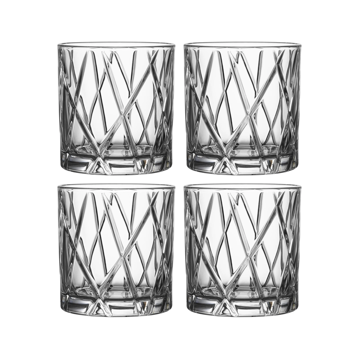 Orrefors 4 Vasos City Double Old Fashioned 1 Orrefors 4 Vasos City Double Old Fashioned