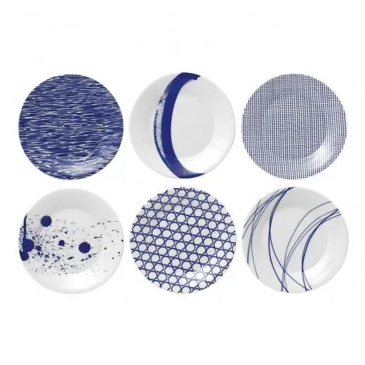Royal Doulton 6 Platos Pacific, Azul 1 Royal Doulton 6 Platos Pacific, Azul