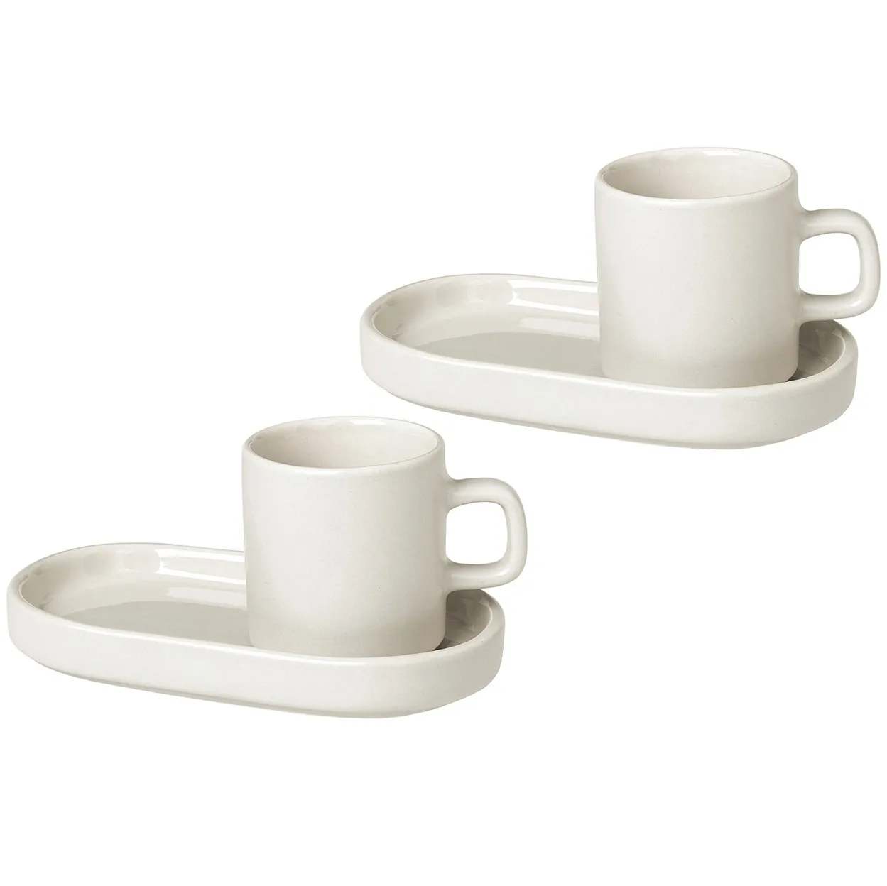 Blomus 2 Tazas Espresso Y Platillos Pilar 1 Blomus 2 Tazas Espresso Y Platillos Pilar