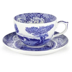 Spode Taza Jumbo Y Platillo Blue Italian