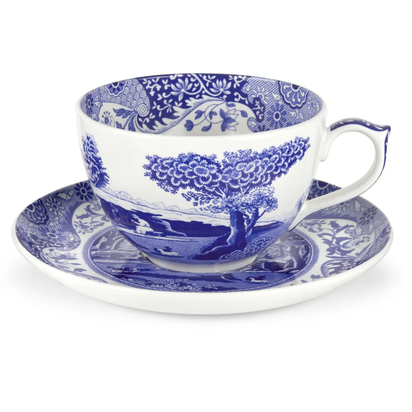 Spode Taza Jumbo Y Platillo Blue Italian 1 Spode Taza Jumbo Y Platillo Blue Italian