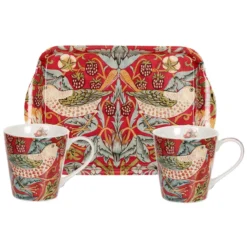 Set De Tazas Y Bandeja Strawberry Thief
