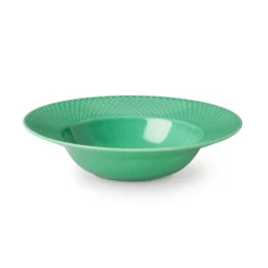 Lyngby Porcelæn Plato Hondo Rhombe Verde