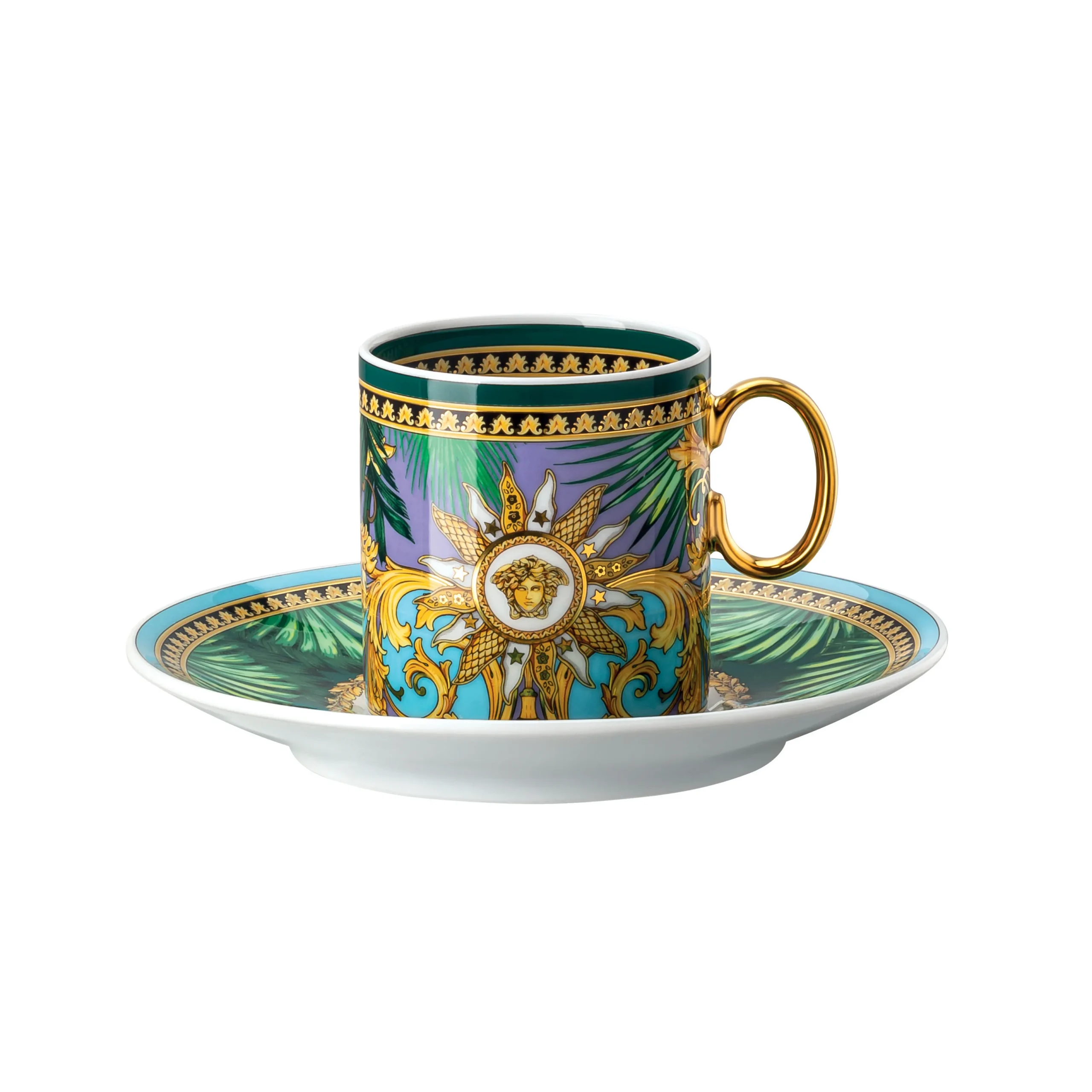 Taza Espresso Y Platillo Versace Jungle Animalier 1 Taza Espresso Y Platillo Versace Jungle Animalier