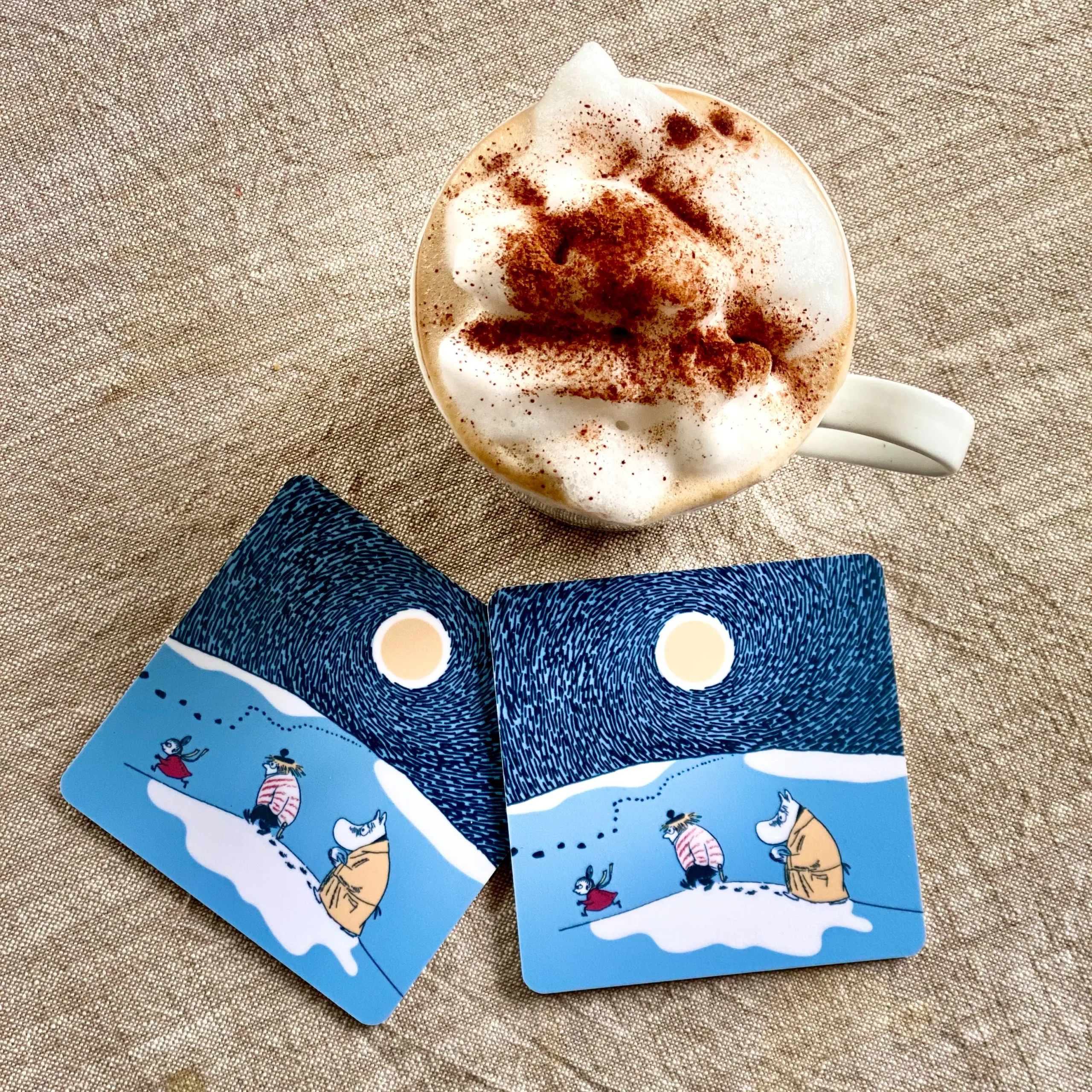 4 Posavasos Moomin Snow Moonlight Invierno 2021 2 4 Posavasos Moomin Snow Moonlight Invierno 2021 - Imagen 2