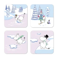 4 Posavasos Moomin Winter 2022 9x9 Cm
