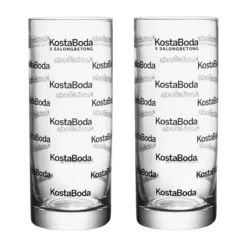 Kosta Boda 2 Vasos Alargados Salong Betong 33 Cl
