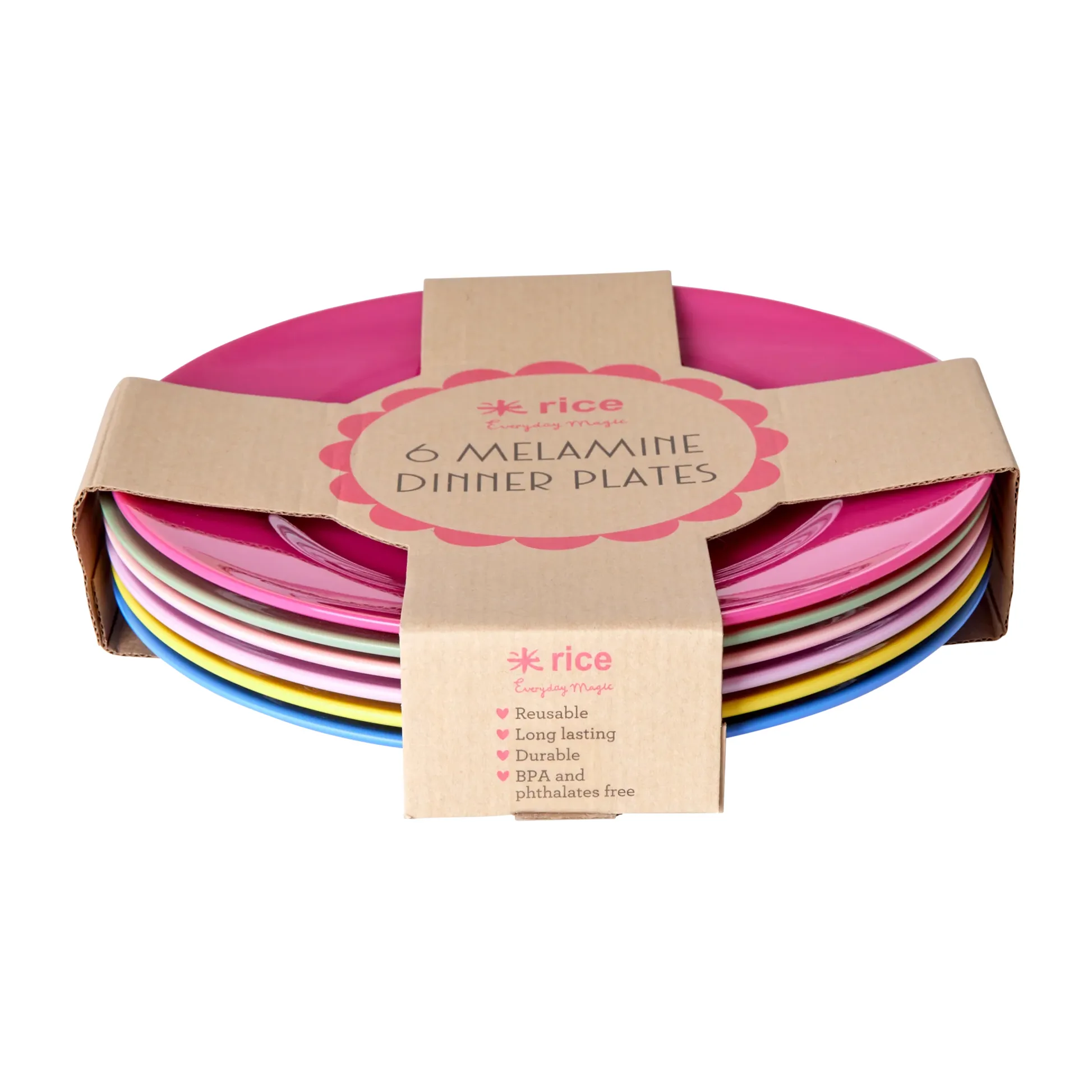 Set De 6 Platos De Melamina Rice Ø26 Cm 1 Set De 6 Platos De Melamina Rice Ø26 Cm