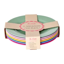 6 Platos Melamina Rice 20 Cm