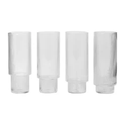 Ferm LIVING 4 Vasos Altos Ripple